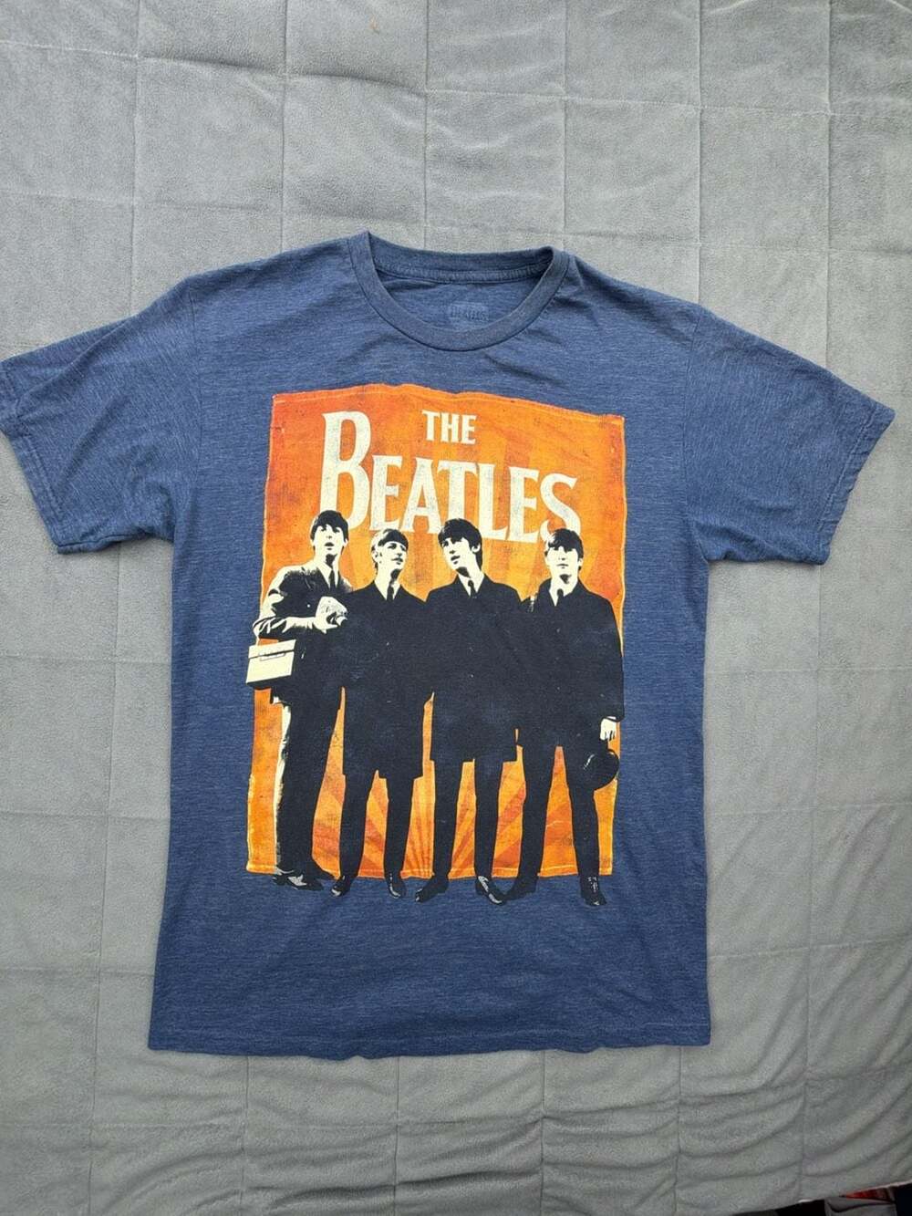 The Beatles Band Graphic T-Shirt Size Medium Blue Music Pop Rock Concert